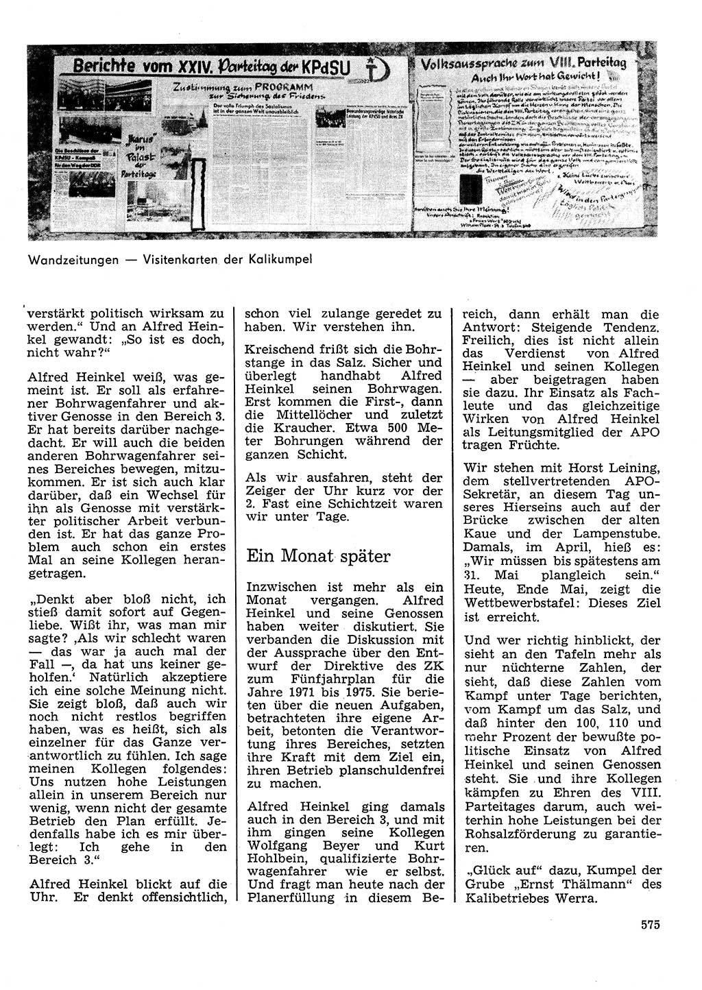 Neuer Weg (NW), Organ des Zentralkomitees (ZK) der SED (Sozialistische Einheitspartei Deutschlands) für Fragen des Parteilebens, 26. Jahrgang [Deutsche Demokratische Republik (DDR)] 1971, Seite 575 (NW ZK SED DDR 1971, S. 575)