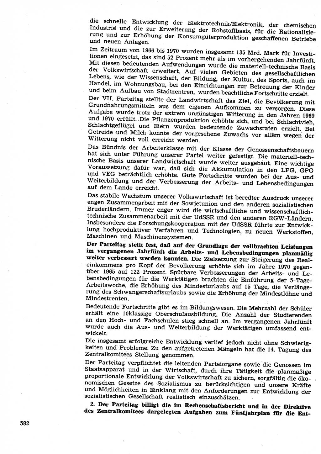 Neuer Weg (NW), Organ des Zentralkomitees (ZK) der SED (Sozialistische Einheitspartei Deutschlands) für Fragen des Parteilebens, 26. Jahrgang [Deutsche Demokratische Republik (DDR)] 1971, Seite 582 (NW ZK SED DDR 1971, S. 582)