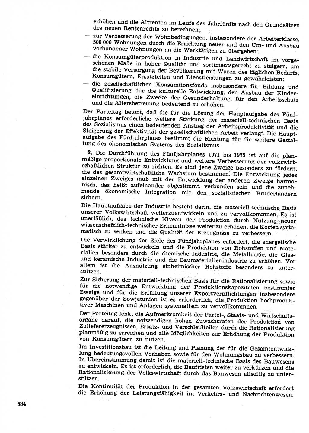 Neuer Weg (NW), Organ des Zentralkomitees (ZK) der SED (Sozialistische Einheitspartei Deutschlands) für Fragen des Parteilebens, 26. Jahrgang [Deutsche Demokratische Republik (DDR)] 1971, Seite 584 (NW ZK SED DDR 1971, S. 584)