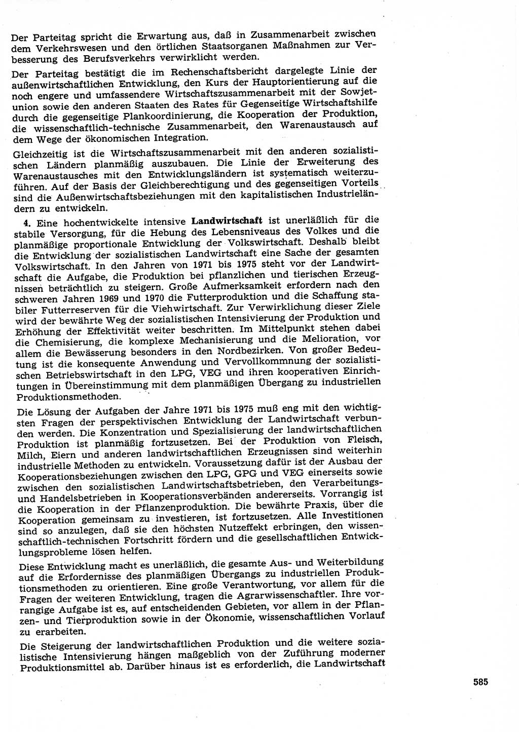 Neuer Weg (NW), Organ des Zentralkomitees (ZK) der SED (Sozialistische Einheitspartei Deutschlands) für Fragen des Parteilebens, 26. Jahrgang [Deutsche Demokratische Republik (DDR)] 1971, Seite 585 (NW ZK SED DDR 1971, S. 585)