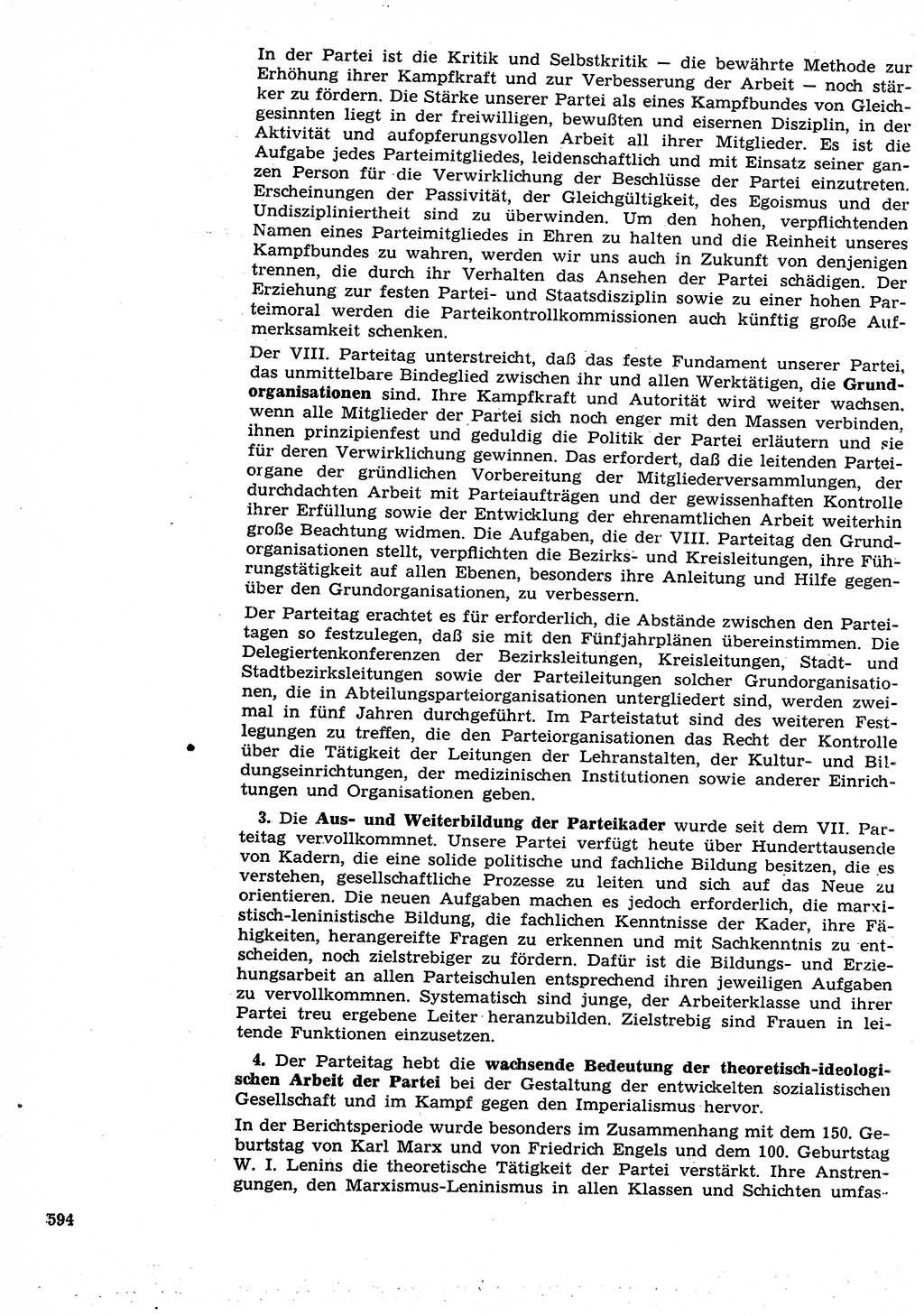 Neuer Weg (NW), Organ des Zentralkomitees (ZK) der SED (Sozialistische Einheitspartei Deutschlands) für Fragen des Parteilebens, 26. Jahrgang [Deutsche Demokratische Republik (DDR)] 1971, Seite 594 (NW ZK SED DDR 1971, S. 594)