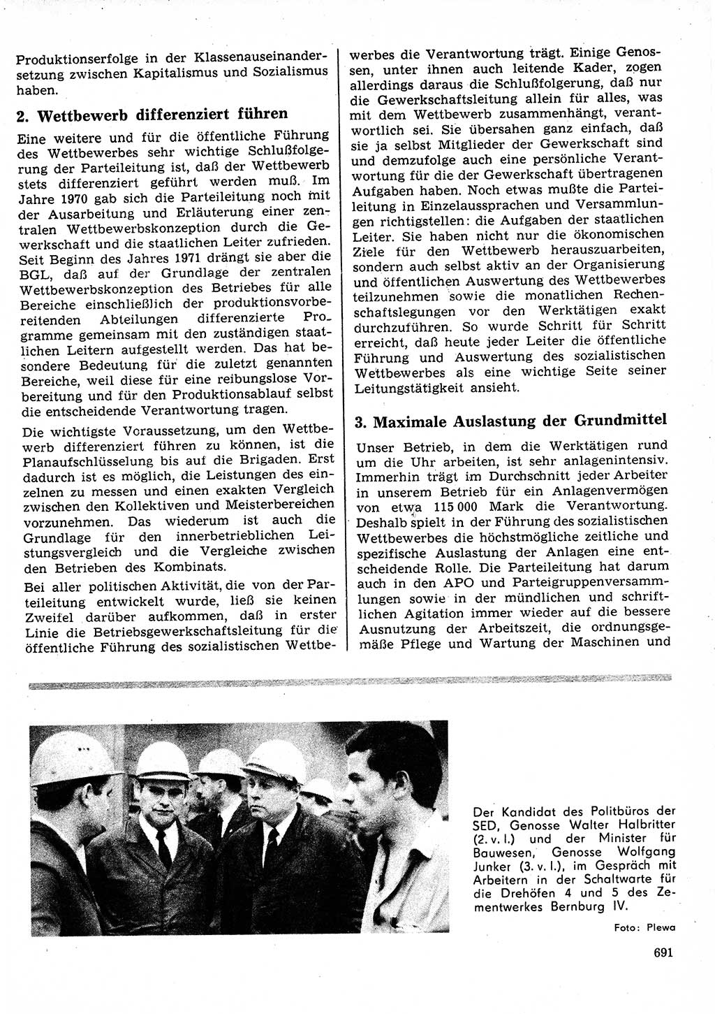 Neuer Weg (NW), Organ des Zentralkomitees (ZK) der SED (Sozialistische Einheitspartei Deutschlands) für Fragen des Parteilebens, 26. Jahrgang [Deutsche Demokratische Republik (DDR)] 1971, Seite 691 (NW ZK SED DDR 1971, S. 691)