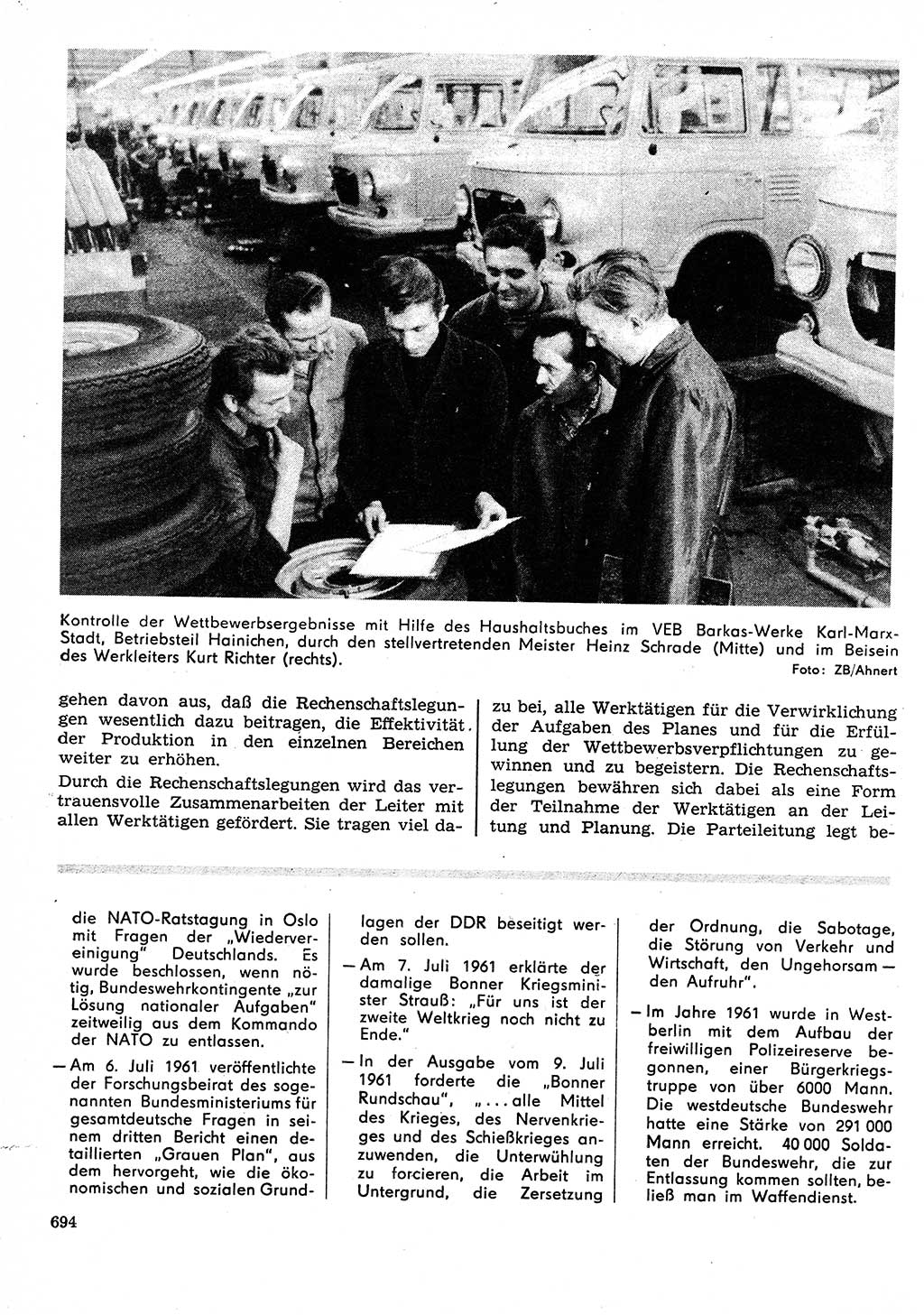 Neuer Weg (NW), Organ des Zentralkomitees (ZK) der SED (Sozialistische Einheitspartei Deutschlands) für Fragen des Parteilebens, 26. Jahrgang [Deutsche Demokratische Republik (DDR)] 1971, Seite 694 (NW ZK SED DDR 1971, S. 694)