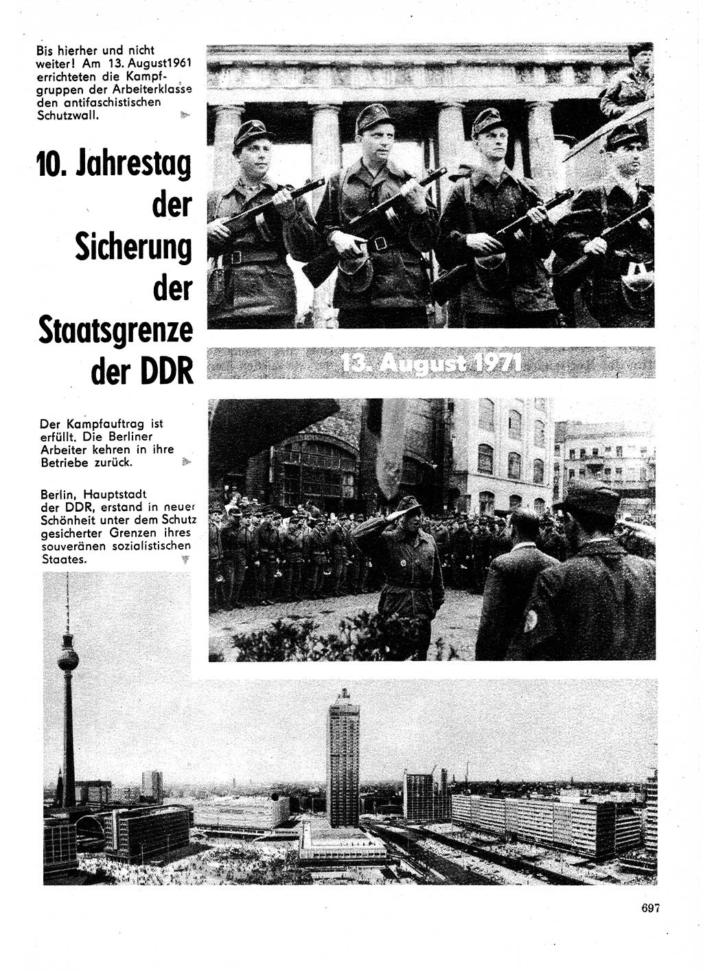 Neuer Weg (NW), Organ des Zentralkomitees (ZK) der SED (Sozialistische Einheitspartei Deutschlands) für Fragen des Parteilebens, 26. Jahrgang [Deutsche Demokratische Republik (DDR)] 1971, Seite 697 (NW ZK SED DDR 1971, S. 697)