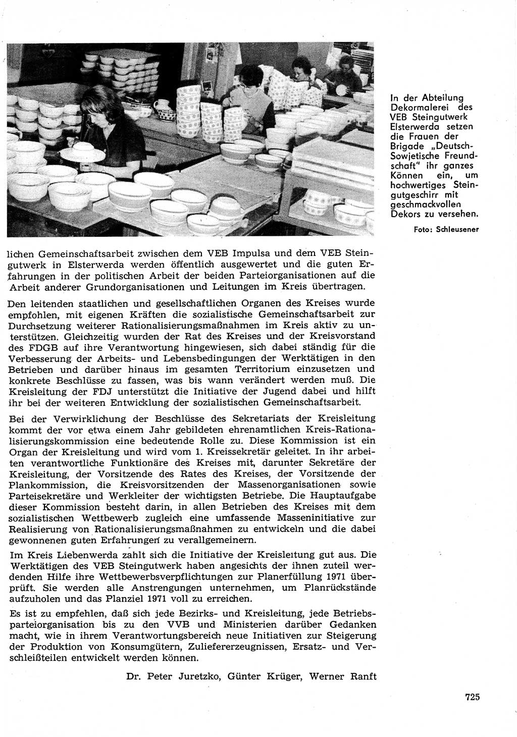 Neuer Weg (NW), Organ des Zentralkomitees (ZK) der SED (Sozialistische Einheitspartei Deutschlands) für Fragen des Parteilebens, 26. Jahrgang [Deutsche Demokratische Republik (DDR)] 1971, Seite 725 (NW ZK SED DDR 1971, S. 725)