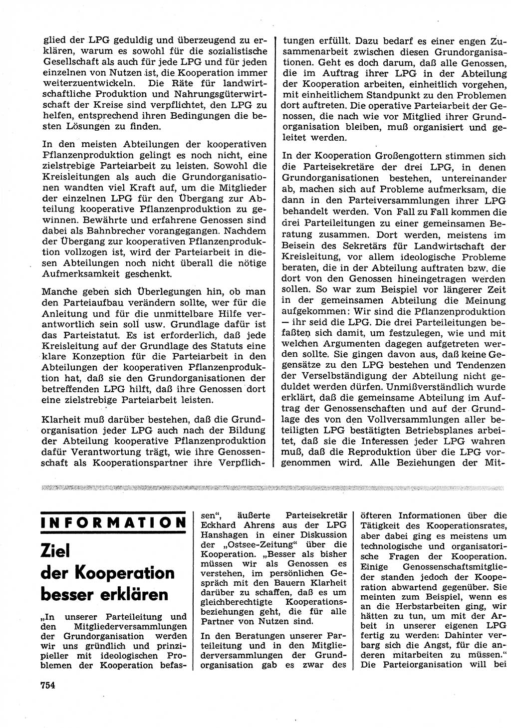 Neuer Weg (NW), Organ des Zentralkomitees (ZK) der SED (Sozialistische Einheitspartei Deutschlands) für Fragen des Parteilebens, 26. Jahrgang [Deutsche Demokratische Republik (DDR)] 1971, Seite 754 (NW ZK SED DDR 1971, S. 754)