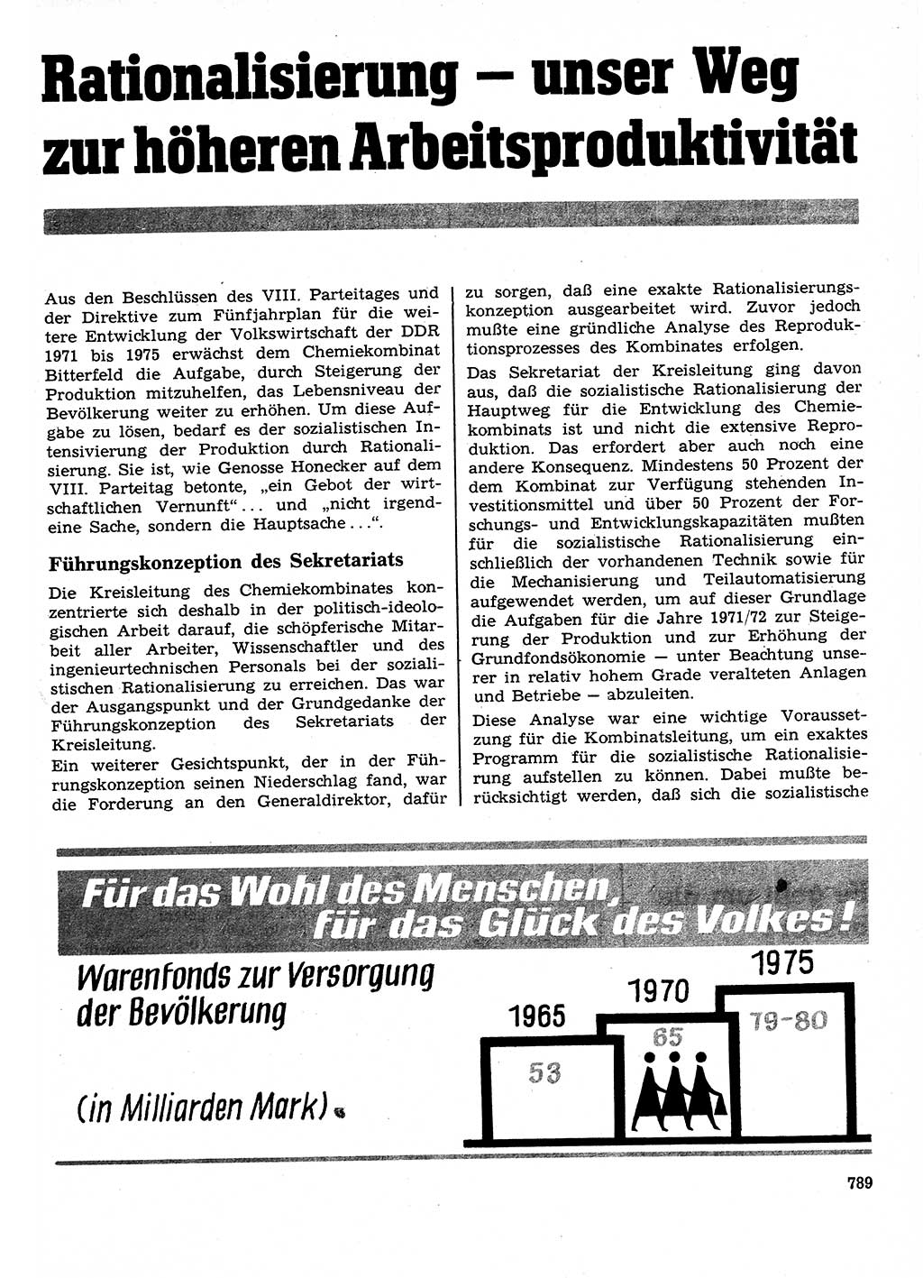 Neuer Weg (NW), Organ des Zentralkomitees (ZK) der SED (Sozialistische Einheitspartei Deutschlands) für Fragen des Parteilebens, 26. Jahrgang [Deutsche Demokratische Republik (DDR)] 1971, Seite 789 (NW ZK SED DDR 1971, S. 789)