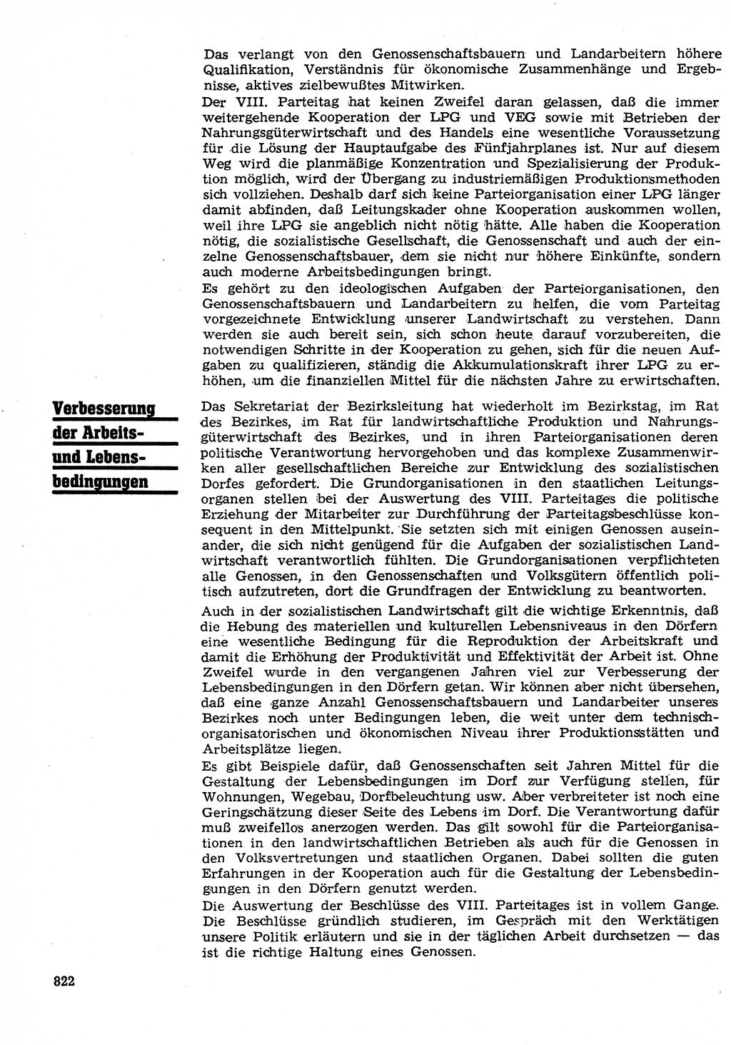 Neuer Weg (NW), Organ des Zentralkomitees (ZK) der SED (Sozialistische Einheitspartei Deutschlands) für Fragen des Parteilebens, 26. Jahrgang [Deutsche Demokratische Republik (DDR)] 1971, Seite 822 (NW ZK SED DDR 1971, S. 822)