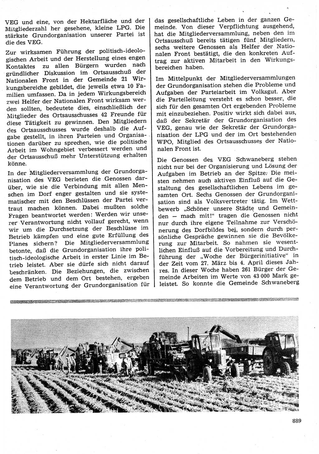 Neuer Weg (NW), Organ des Zentralkomitees (ZK) der SED (Sozialistische Einheitspartei Deutschlands) für Fragen des Parteilebens, 26. Jahrgang [Deutsche Demokratische Republik (DDR)] 1971, Seite 889 (NW ZK SED DDR 1971, S. 889)