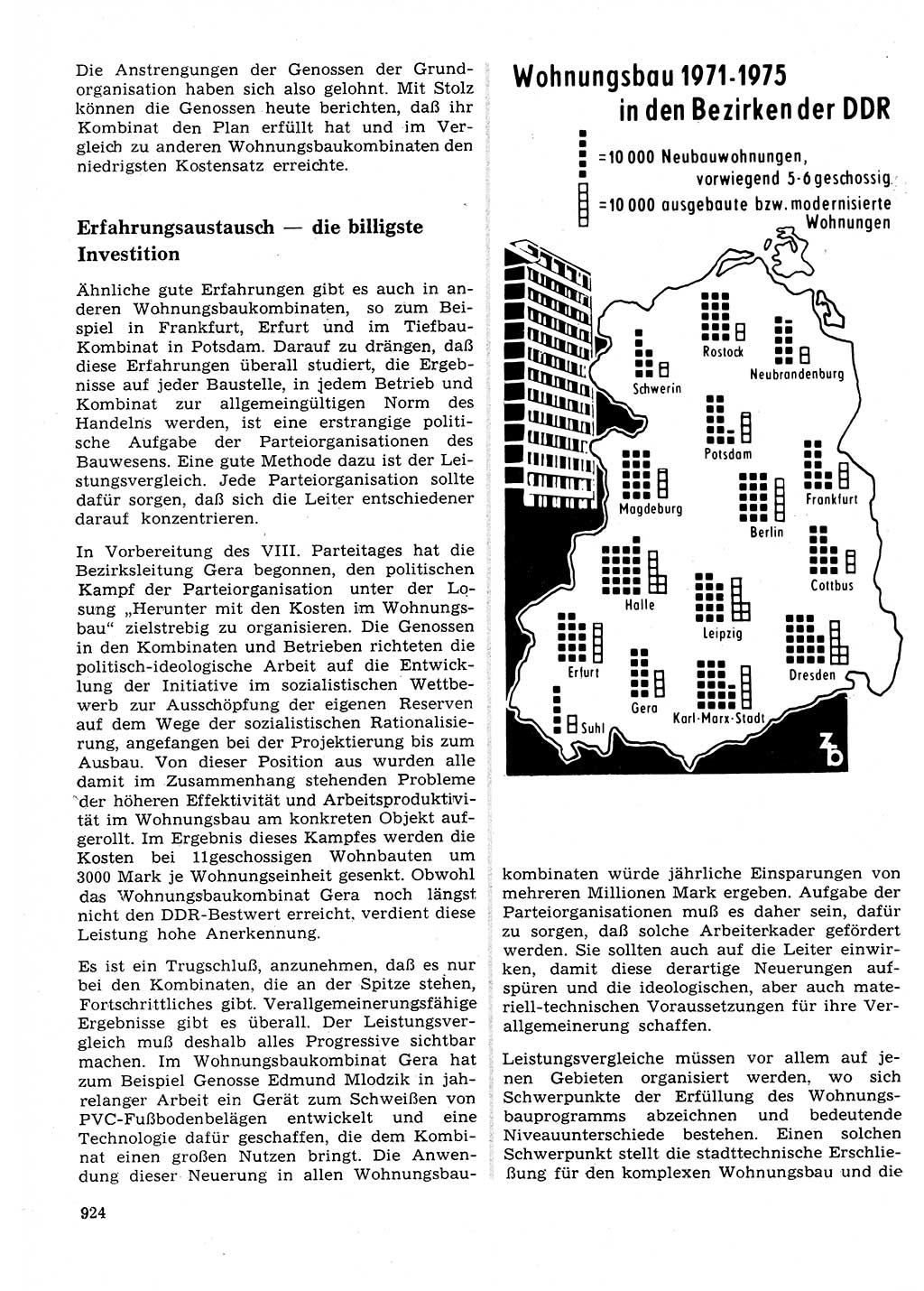 Neuer Weg (NW), Organ des Zentralkomitees (ZK) der SED (Sozialistische Einheitspartei Deutschlands) für Fragen des Parteilebens, 26. Jahrgang [Deutsche Demokratische Republik (DDR)] 1971, Seite 924 (NW ZK SED DDR 1971, S. 924)