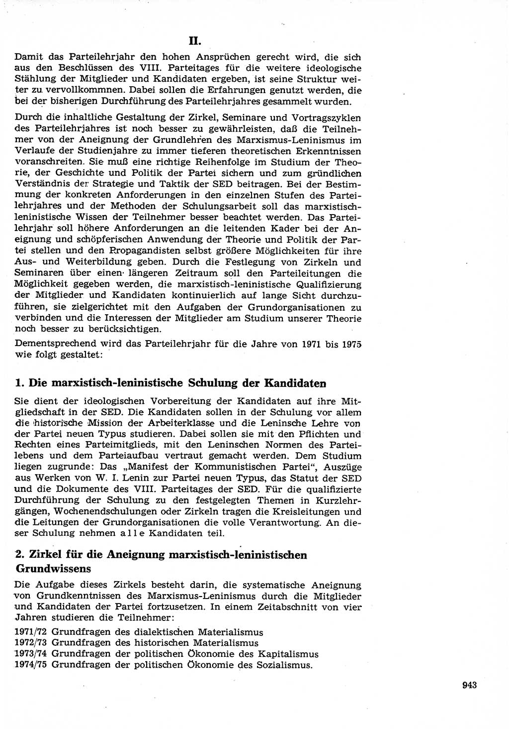 Neuer Weg (NW), Organ des Zentralkomitees (ZK) der SED (Sozialistische Einheitspartei Deutschlands) für Fragen des Parteilebens, 26. Jahrgang [Deutsche Demokratische Republik (DDR)] 1971, Seite 943 (NW ZK SED DDR 1971, S. 943)