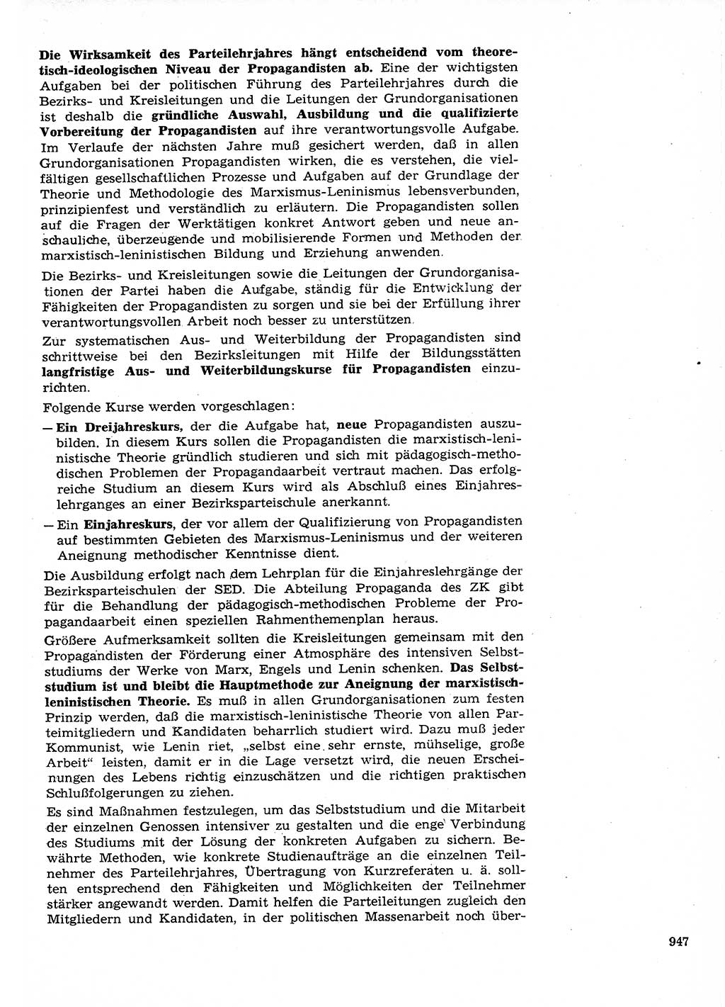 Neuer Weg (NW), Organ des Zentralkomitees (ZK) der SED (Sozialistische Einheitspartei Deutschlands) für Fragen des Parteilebens, 26. Jahrgang [Deutsche Demokratische Republik (DDR)] 1971, Seite 947 (NW ZK SED DDR 1971, S. 947)