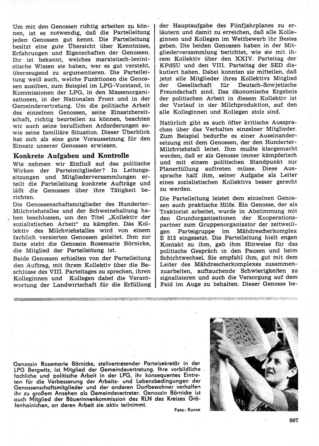 Neuer Weg (NW), Organ des Zentralkomitees (ZK) der SED (Sozialistische Einheitspartei Deutschlands) für Fragen des Parteilebens, 26. Jahrgang [Deutsche Demokratische Republik (DDR)] 1971, Seite 967 (NW ZK SED DDR 1971, S. 967)