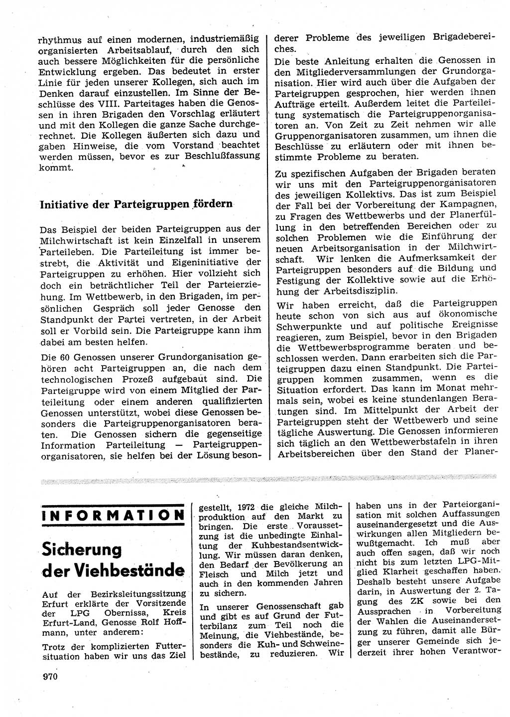 Neuer Weg (NW), Organ des Zentralkomitees (ZK) der SED (Sozialistische Einheitspartei Deutschlands) für Fragen des Parteilebens, 26. Jahrgang [Deutsche Demokratische Republik (DDR)] 1971, Seite 970 (NW ZK SED DDR 1971, S. 970)