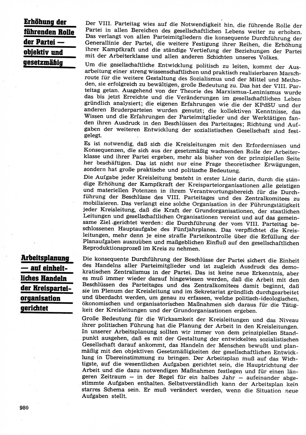 Neuer Weg (NW), Organ des Zentralkomitees (ZK) der SED (Sozialistische Einheitspartei Deutschlands) für Fragen des Parteilebens, 26. Jahrgang [Deutsche Demokratische Republik (DDR)] 1971, Seite 980 (NW ZK SED DDR 1971, S. 980)