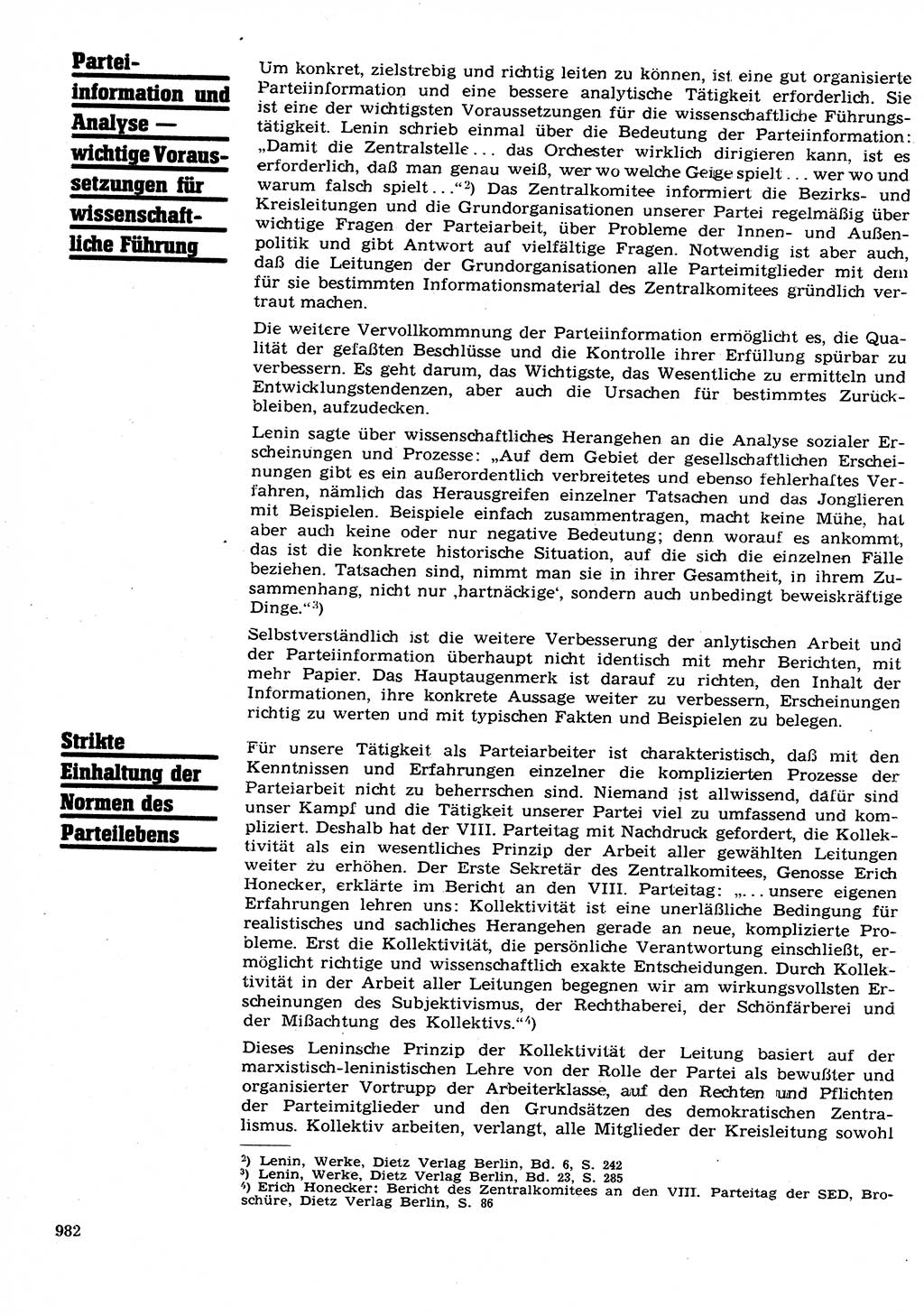 Neuer Weg (NW), Organ des Zentralkomitees (ZK) der SED (Sozialistische Einheitspartei Deutschlands) für Fragen des Parteilebens, 26. Jahrgang [Deutsche Demokratische Republik (DDR)] 1971, Seite 982 (NW ZK SED DDR 1971, S. 982)