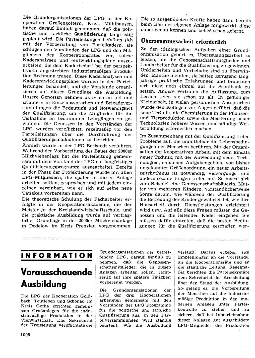 Neuer Weg (NW), Organ des Zentralkomitees (ZK) der SED (Sozialistische Einheitspartei Deutschlands) für Fragen des Parteilebens, 26. Jahrgang [Deutsche Demokratische Republik (DDR)] 1971, Seite 1008 (NW ZK SED DDR 1971, S. 1008)