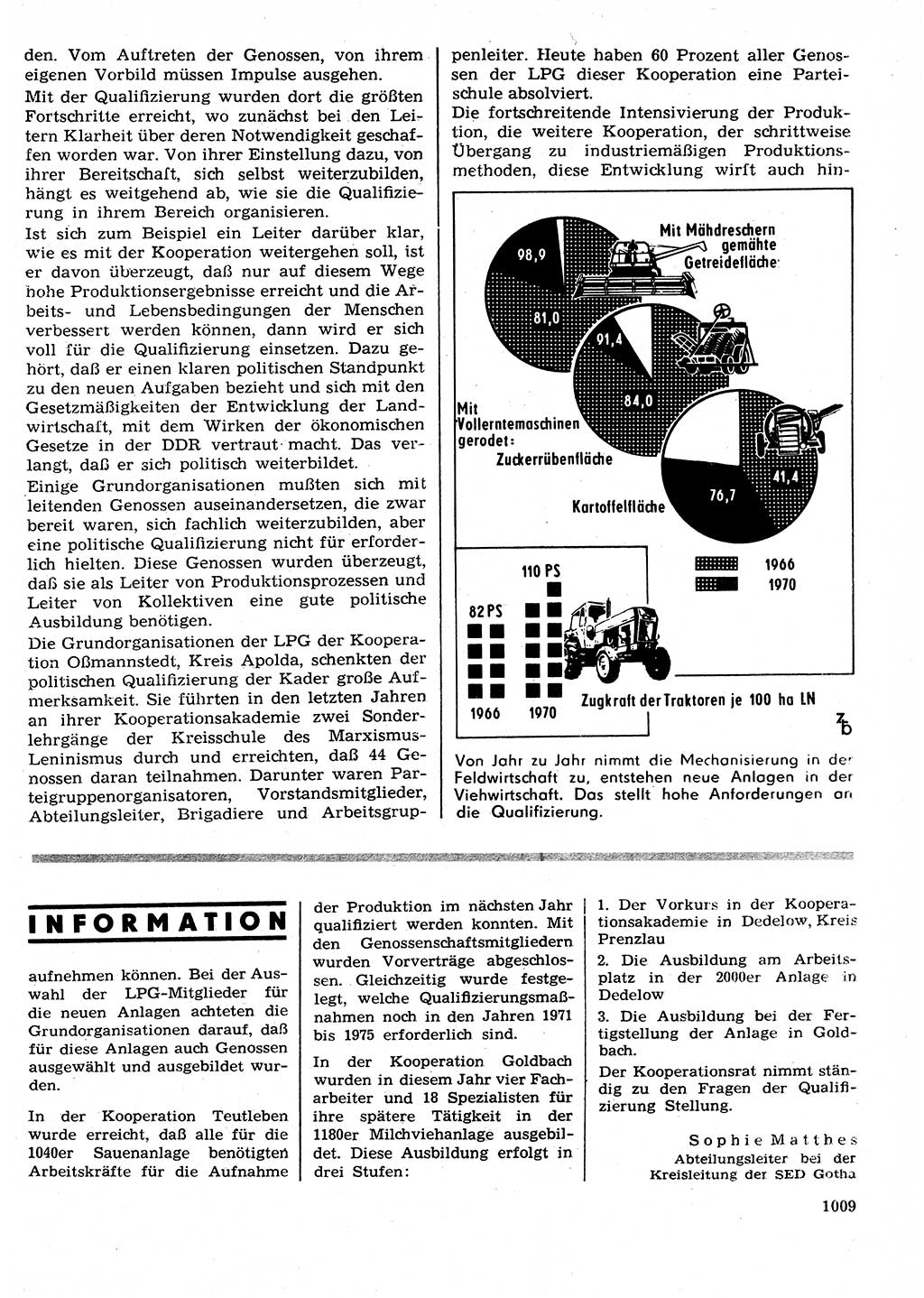 Neuer Weg (NW), Organ des Zentralkomitees (ZK) der SED (Sozialistische Einheitspartei Deutschlands) für Fragen des Parteilebens, 26. Jahrgang [Deutsche Demokratische Republik (DDR)] 1971, Seite 1009 (NW ZK SED DDR 1971, S. 1009)