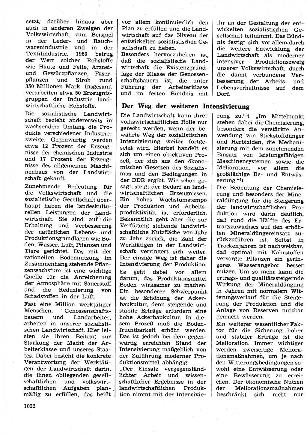 Neuer Weg (NW), Organ des Zentralkomitees (ZK) der SED (Sozialistische Einheitspartei Deutschlands) für Fragen des Parteilebens, 26. Jahrgang [Deutsche Demokratische Republik (DDR)] 1971, Seite 1022 (NW ZK SED DDR 1971, S. 1022)