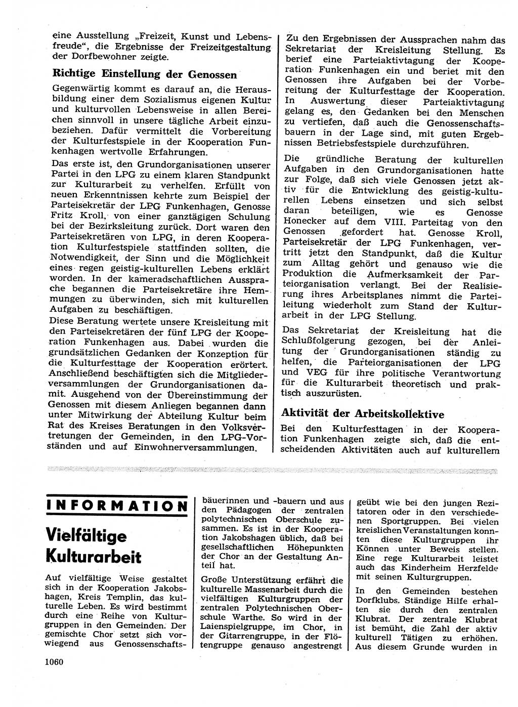 Neuer Weg (NW), Organ des Zentralkomitees (ZK) der SED (Sozialistische Einheitspartei Deutschlands) für Fragen des Parteilebens, 26. Jahrgang [Deutsche Demokratische Republik (DDR)] 1971, Seite 1060 (NW ZK SED DDR 1971, S. 1060)