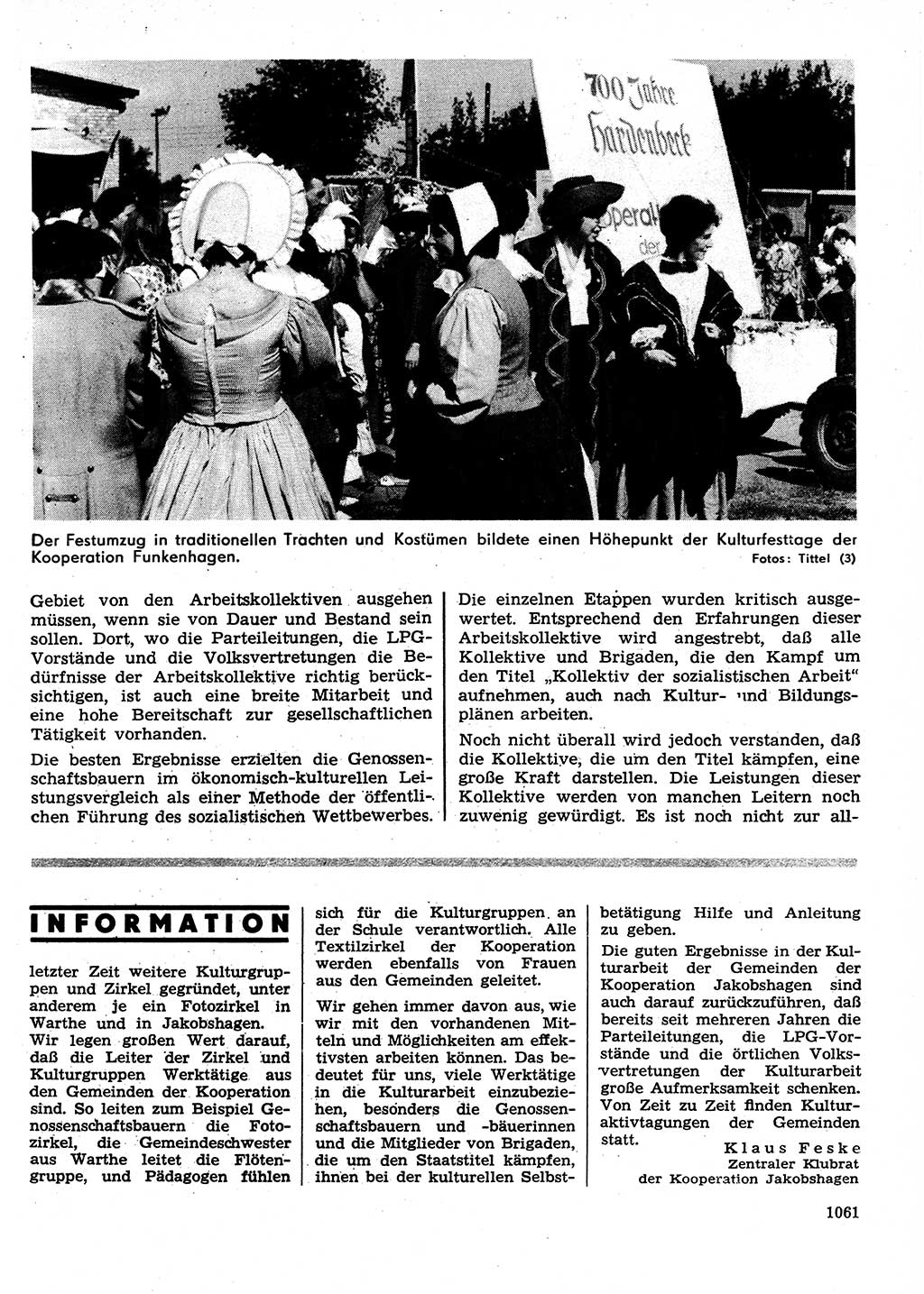 Neuer Weg (NW), Organ des Zentralkomitees (ZK) der SED (Sozialistische Einheitspartei Deutschlands) für Fragen des Parteilebens, 26. Jahrgang [Deutsche Demokratische Republik (DDR)] 1971, Seite 1061 (NW ZK SED DDR 1971, S. 1061)