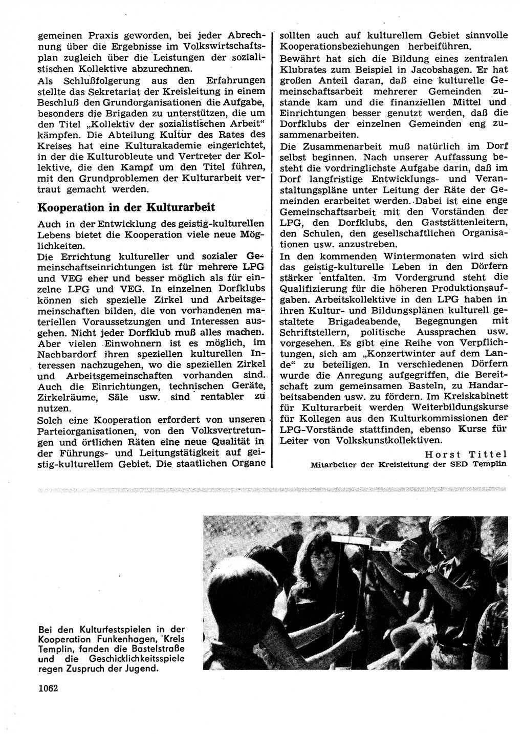 Neuer Weg (NW), Organ des Zentralkomitees (ZK) der SED (Sozialistische Einheitspartei Deutschlands) für Fragen des Parteilebens, 26. Jahrgang [Deutsche Demokratische Republik (DDR)] 1971, Seite 1062 (NW ZK SED DDR 1971, S. 1062)