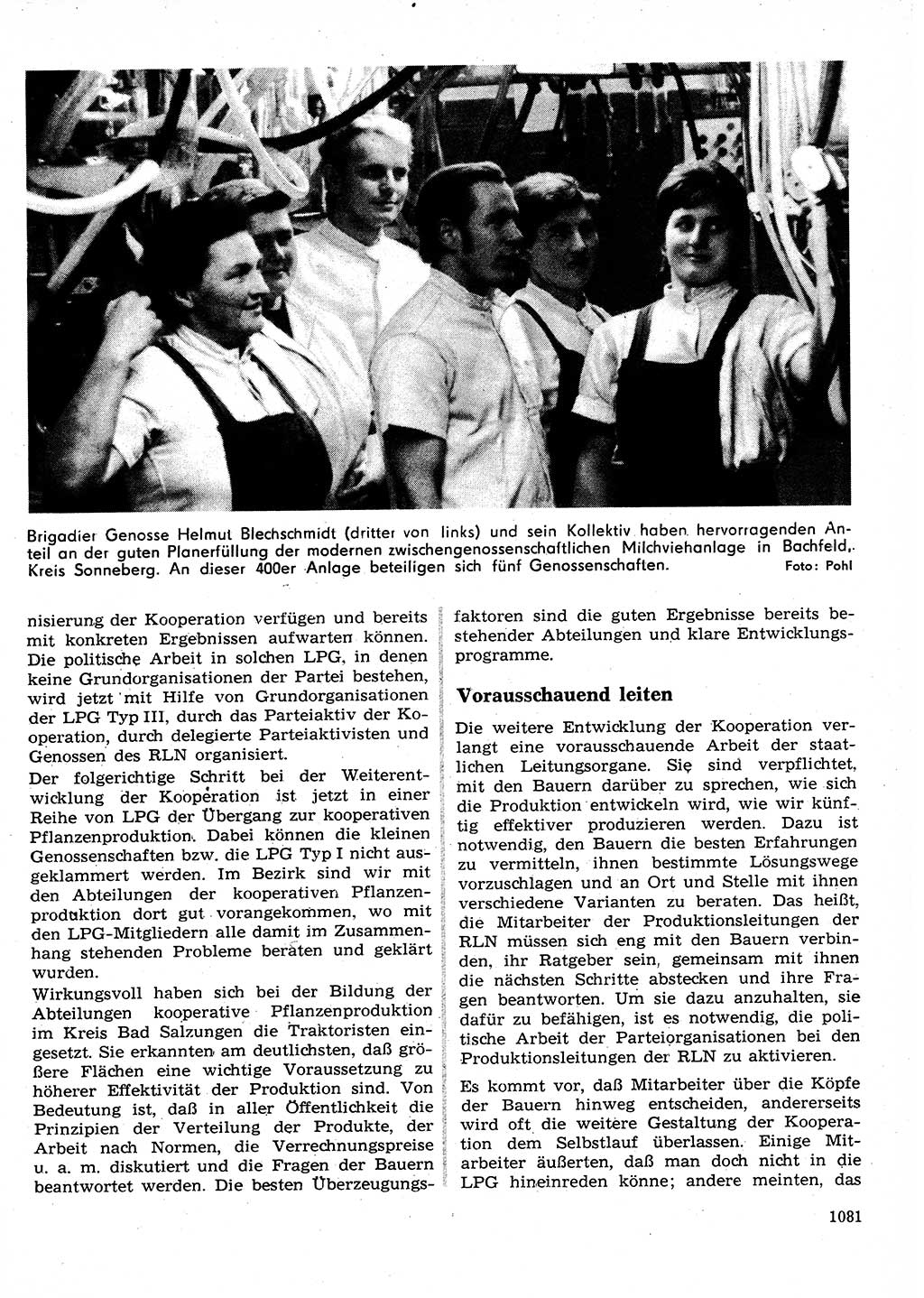 Neuer Weg (NW), Organ des Zentralkomitees (ZK) der SED (Sozialistische Einheitspartei Deutschlands) für Fragen des Parteilebens, 26. Jahrgang [Deutsche Demokratische Republik (DDR)] 1971, Seite 1081 (NW ZK SED DDR 1971, S. 1081)