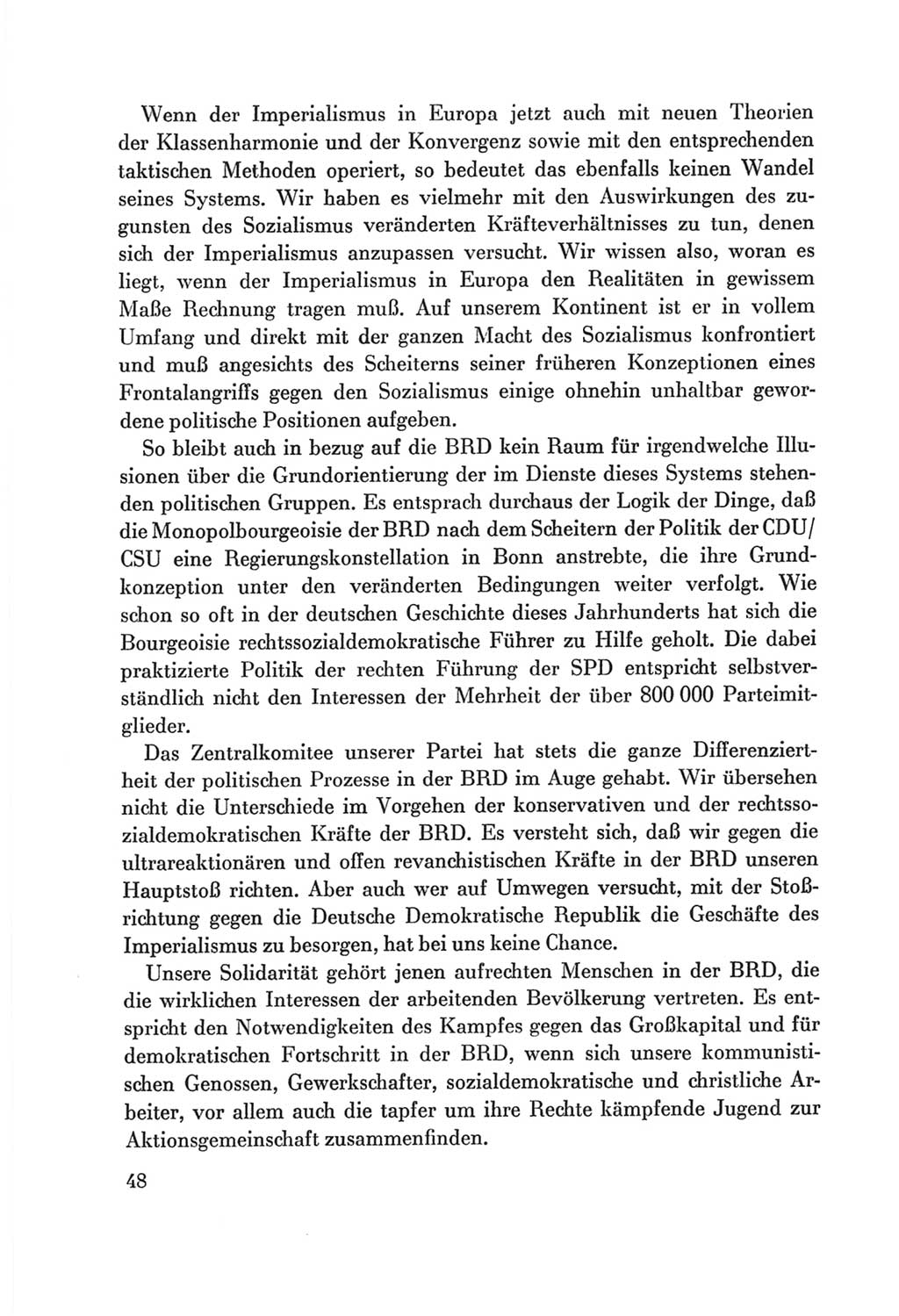 Protokoll der Verhandlungen des Ⅷ. Parteitages der Sozialistischen Einheitspartei Deutschlands (SED) [Deutsche Demokratische Republik (DDR)] 1971, Band 1, Seite 48 (Prot. Verh. Ⅷ. PT SED DDR 1971, Bd. 1, S. 48)