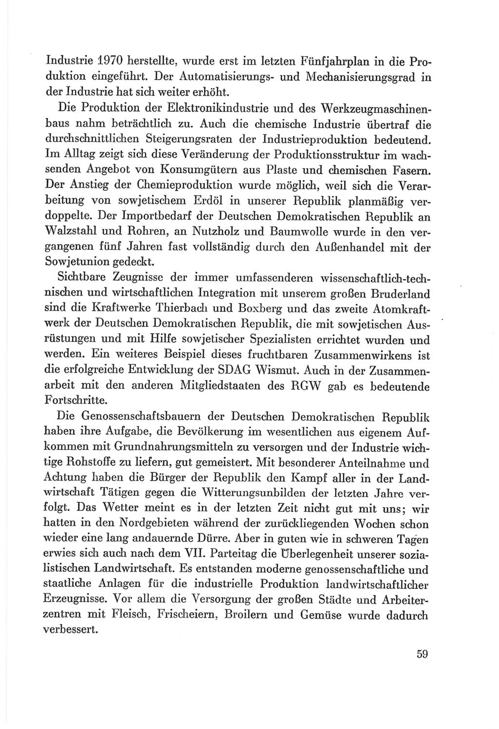 Protokoll der Verhandlungen des Ⅷ. Parteitages der Sozialistischen Einheitspartei Deutschlands (SED) [Deutsche Demokratische Republik (DDR)] 1971, Band 1, Seite 59 (Prot. Verh. Ⅷ. PT SED DDR 1971, Bd. 1, S. 59)