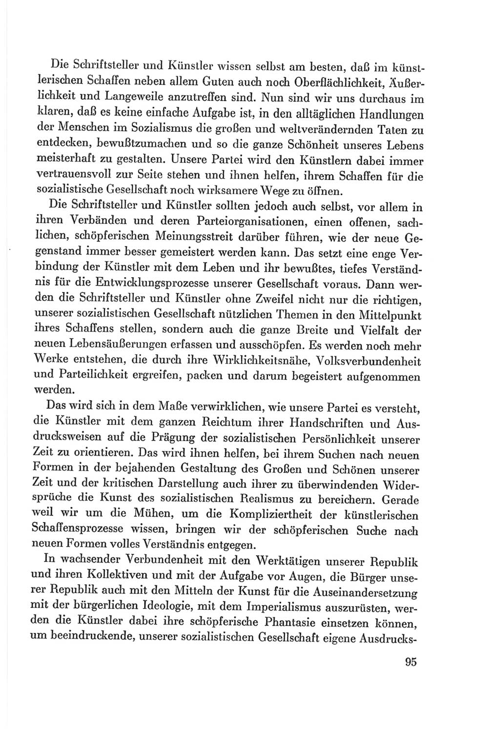 Protokoll der Verhandlungen des Ⅷ. Parteitages der Sozialistischen Einheitspartei Deutschlands (SED) [Deutsche Demokratische Republik (DDR)] 1971, Band 1, Seite 95 (Prot. Verh. Ⅷ. PT SED DDR 1971, Bd. 1, S. 95)