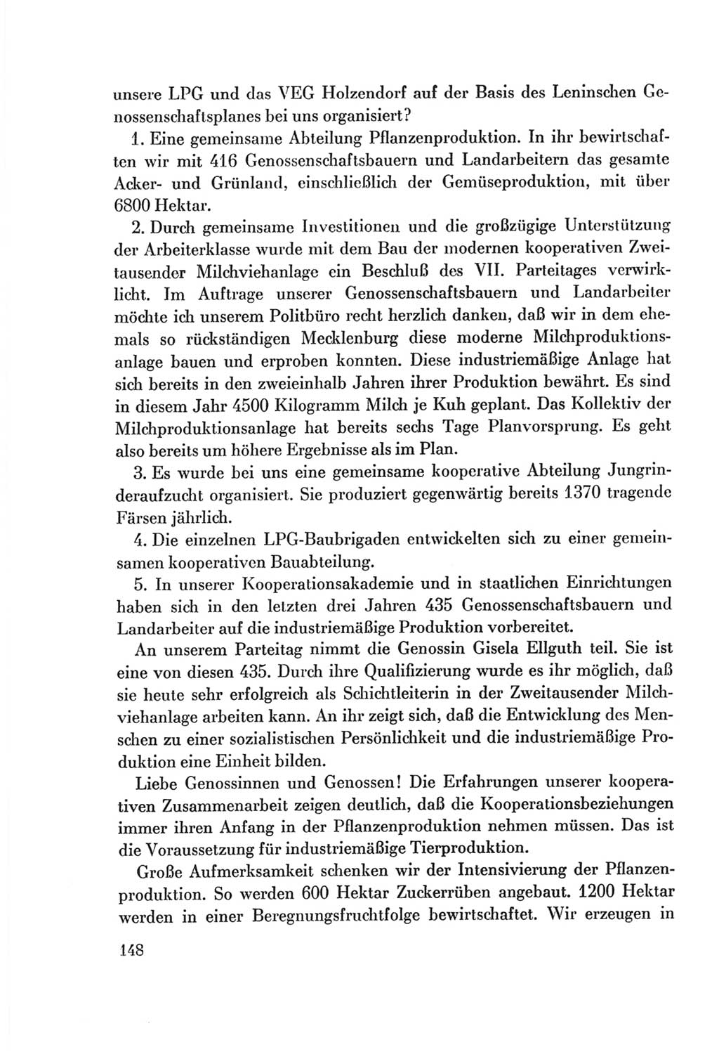 Protokoll der Verhandlungen des Ⅷ. Parteitages der Sozialistischen Einheitspartei Deutschlands (SED) [Deutsche Demokratische Republik (DDR)] 1971, Band 1, Seite 148 (Prot. Verh. Ⅷ. PT SED DDR 1971, Bd. 1, S. 148)