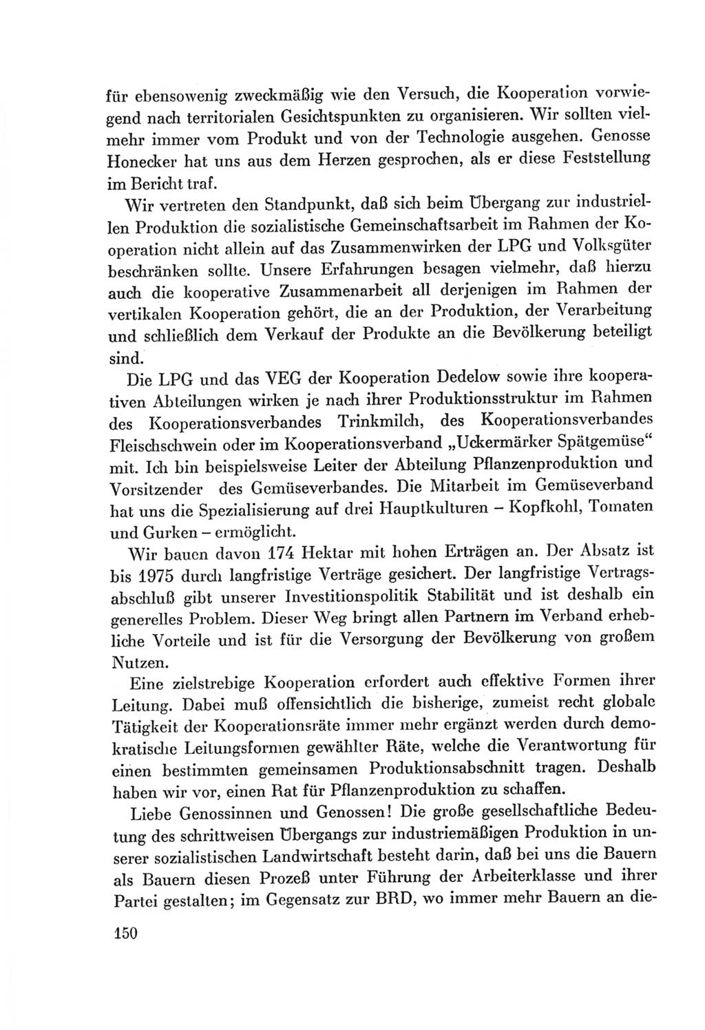 Protokoll der Verhandlungen des Ⅷ. Parteitages der Sozialistischen Einheitspartei Deutschlands (SED) [Deutsche Demokratische Republik (DDR)] 1971, Band 1, Seite 150 (Prot. Verh. Ⅷ. PT SED DDR 1971, Bd. 1, S. 150)