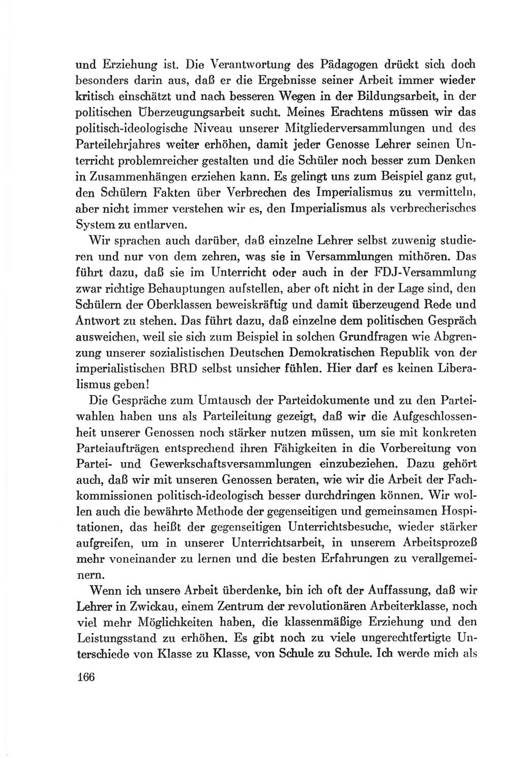 Protokoll der Verhandlungen des Ⅷ. Parteitages der Sozialistischen Einheitspartei Deutschlands (SED) [Deutsche Demokratische Republik (DDR)] 1971, Band 1, Seite 166 (Prot. Verh. Ⅷ. PT SED DDR 1971, Bd. 1, S. 166)