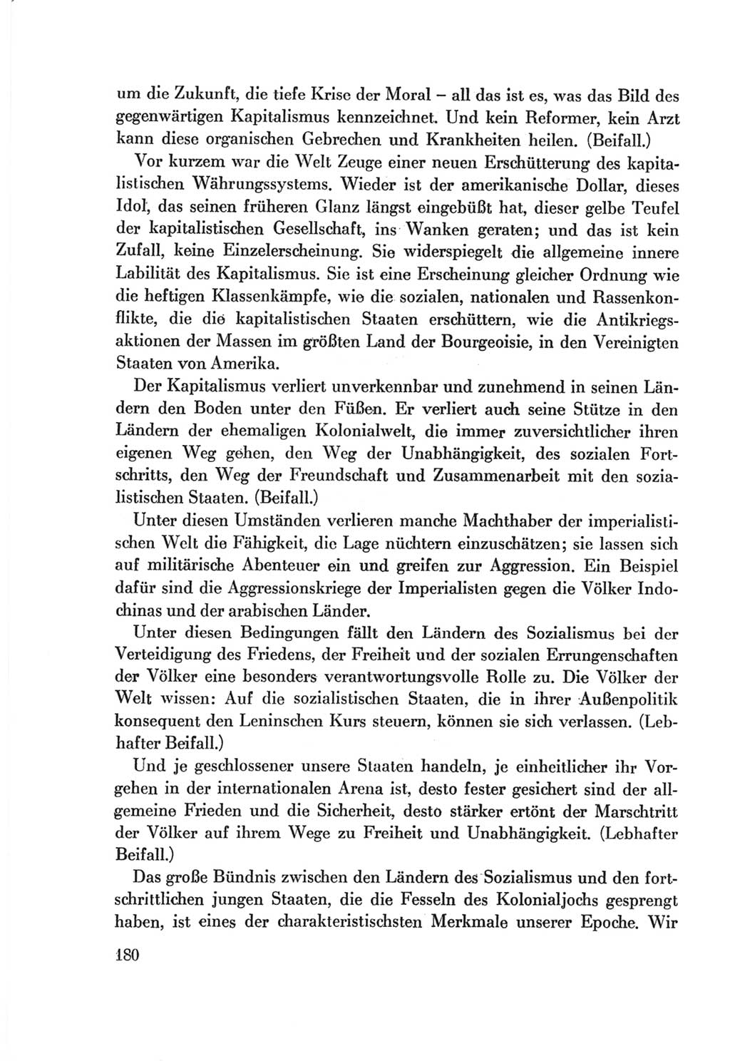 Protokoll der Verhandlungen des Ⅷ. Parteitages der Sozialistischen Einheitspartei Deutschlands (SED) [Deutsche Demokratische Republik (DDR)] 1971, Band 1, Seite 180 (Prot. Verh. Ⅷ. PT SED DDR 1971, Bd. 1, S. 180)