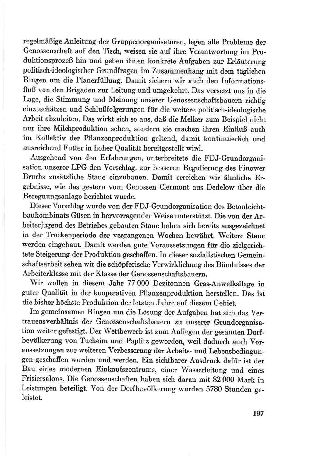 Protokoll der Verhandlungen des Ⅷ. Parteitages der Sozialistischen Einheitspartei Deutschlands (SED) [Deutsche Demokratische Republik (DDR)] 1971, Band 1, Seite 197 (Prot. Verh. Ⅷ. PT SED DDR 1971, Bd. 1, S. 197)