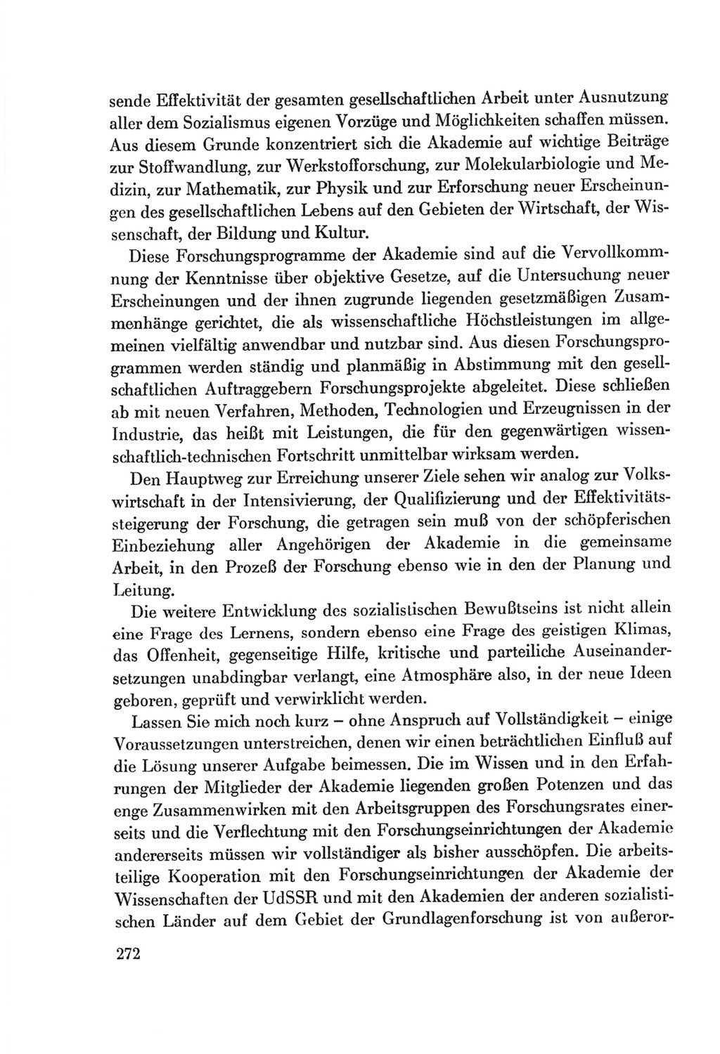 Protokoll der Verhandlungen des Ⅷ. Parteitages der Sozialistischen Einheitspartei Deutschlands (SED) [Deutsche Demokratische Republik (DDR)] 1971, Band 1, Seite 272 (Prot. Verh. Ⅷ. PT SED DDR 1971, Bd. 1, S. 272)