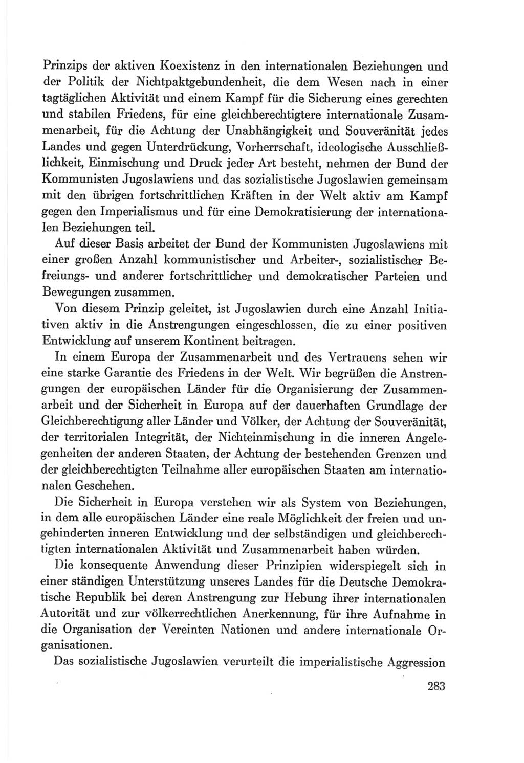 Protokoll der Verhandlungen des Ⅷ. Parteitages der Sozialistischen Einheitspartei Deutschlands (SED) [Deutsche Demokratische Republik (DDR)] 1971, Band 1, Seite 283 (Prot. Verh. Ⅷ. PT SED DDR 1971, Bd. 1, S. 283)