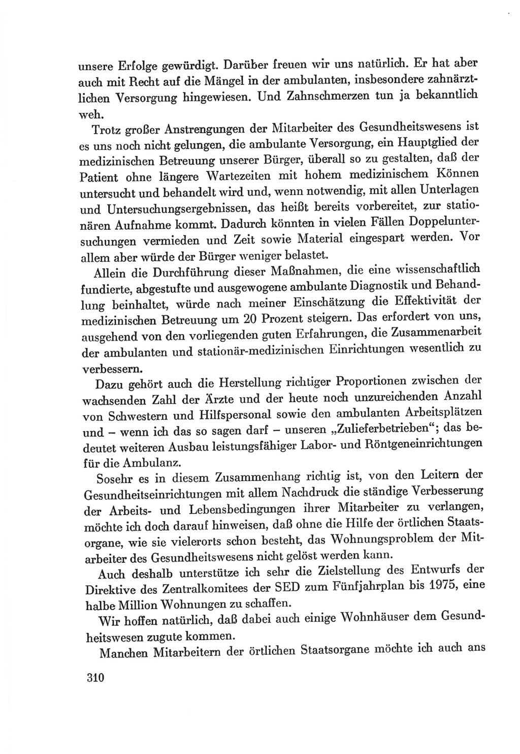 Protokoll der Verhandlungen des Ⅷ. Parteitages der Sozialistischen Einheitspartei Deutschlands (SED) [Deutsche Demokratische Republik (DDR)] 1971, Band 1, Seite 310 (Prot. Verh. Ⅷ. PT SED DDR 1971, Bd. 1, S. 310)