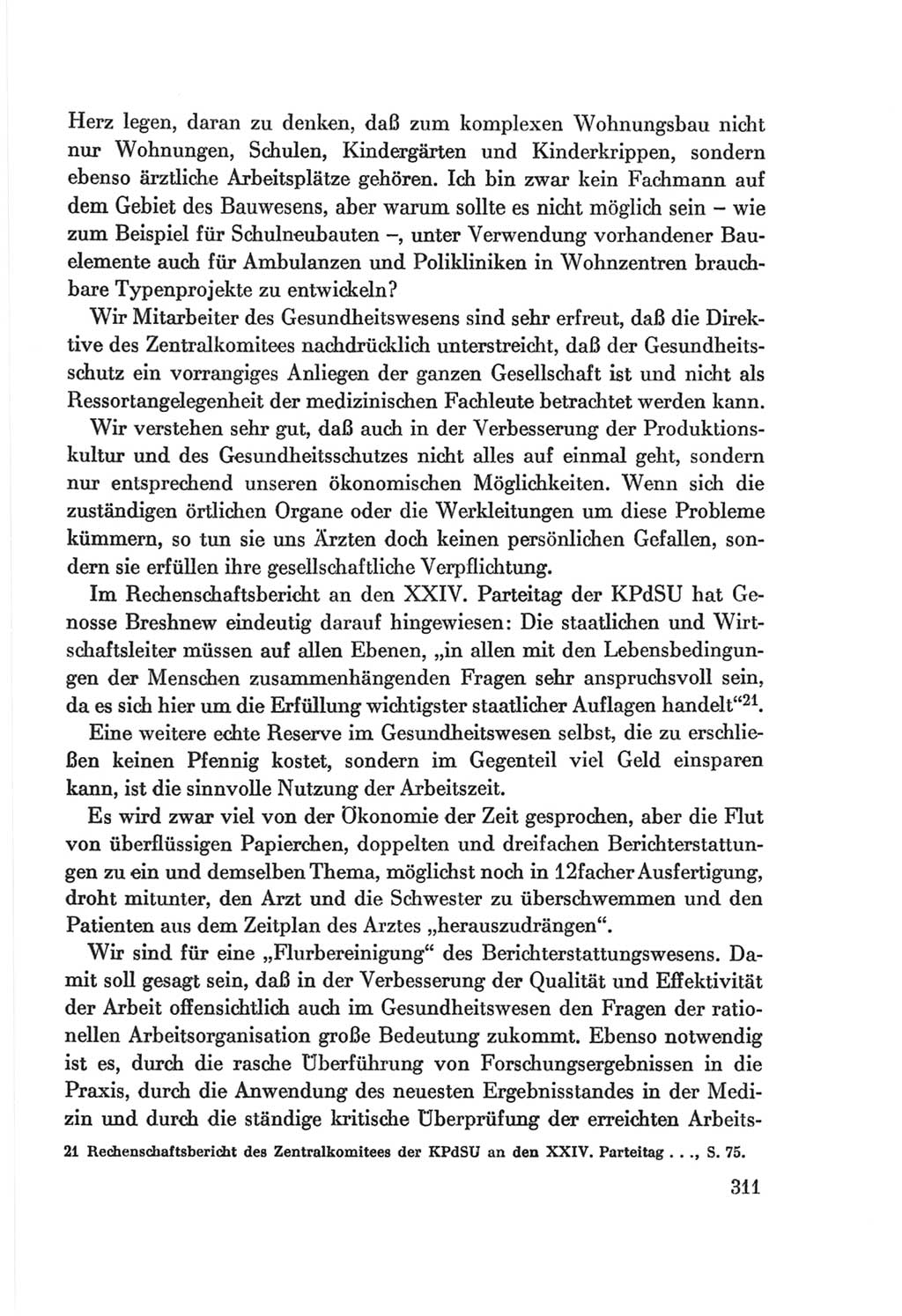 Protokoll der Verhandlungen des Ⅷ. Parteitages der Sozialistischen Einheitspartei Deutschlands (SED) [Deutsche Demokratische Republik (DDR)] 1971, Band 1, Seite 311 (Prot. Verh. Ⅷ. PT SED DDR 1971, Bd. 1, S. 311)