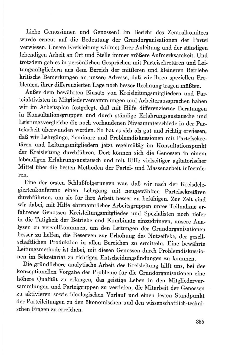 Protokoll der Verhandlungen des Ⅷ. Parteitages der Sozialistischen Einheitspartei Deutschlands (SED) [Deutsche Demokratische Republik (DDR)] 1971, Band 1, Seite 355 (Prot. Verh. Ⅷ. PT SED DDR 1971, Bd. 1, S. 355)