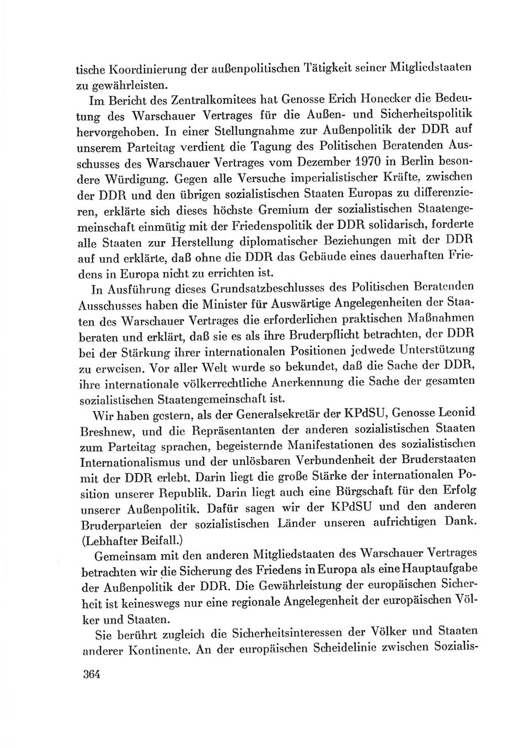 Protokoll der Verhandlungen des Ⅷ. Parteitages der Sozialistischen Einheitspartei Deutschlands (SED) [Deutsche Demokratische Republik (DDR)] 1971, Band 1, Seite 364 (Prot. Verh. Ⅷ. PT SED DDR 1971, Bd. 1, S. 364)