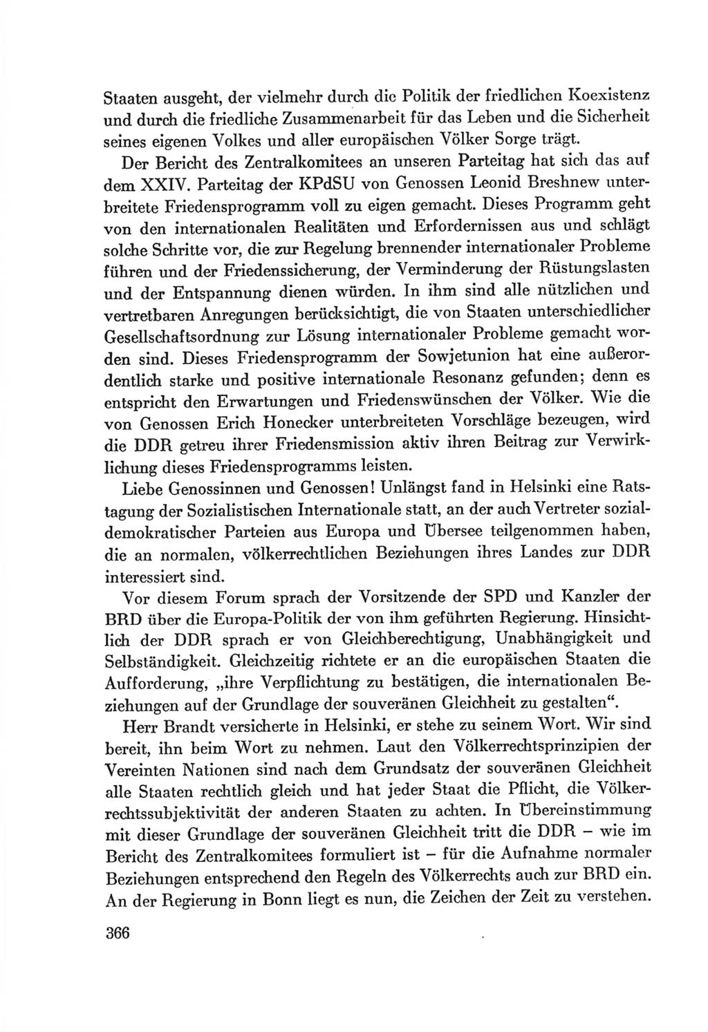 Protokoll der Verhandlungen des Ⅷ. Parteitages der Sozialistischen Einheitspartei Deutschlands (SED) [Deutsche Demokratische Republik (DDR)] 1971, Band 1, Seite 366 (Prot. Verh. Ⅷ. PT SED DDR 1971, Bd. 1, S. 366)