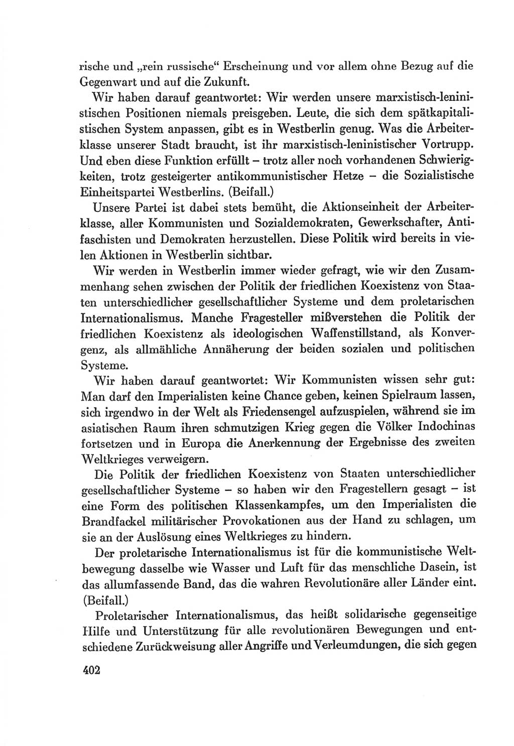 Protokoll der Verhandlungen des Ⅷ. Parteitages der Sozialistischen Einheitspartei Deutschlands (SED) [Deutsche Demokratische Republik (DDR)] 1971, Band 1, Seite 402 (Prot. Verh. Ⅷ. PT SED DDR 1971, Bd. 1, S. 402)
