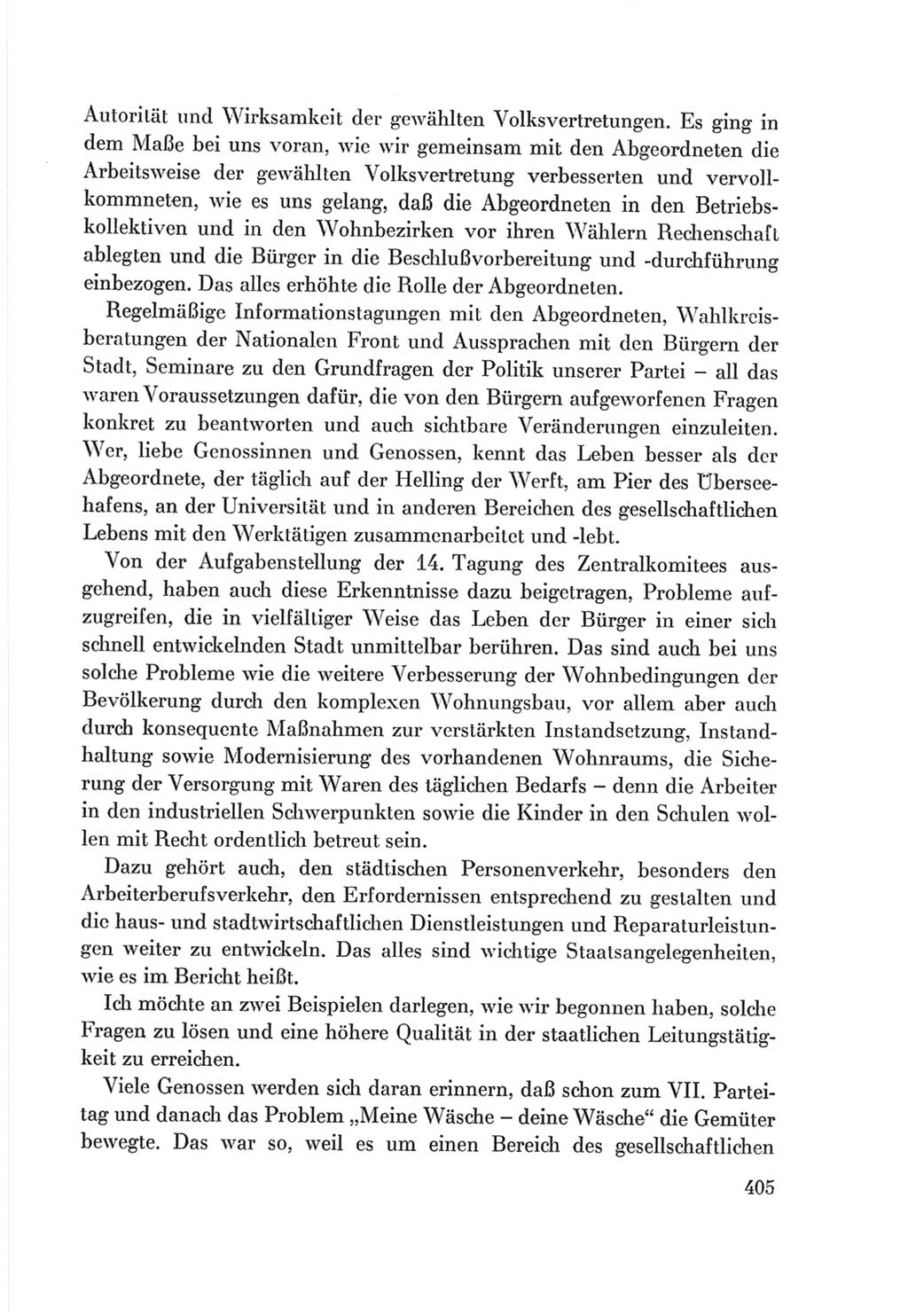 Protokoll der Verhandlungen des Ⅷ. Parteitages der Sozialistischen Einheitspartei Deutschlands (SED) [Deutsche Demokratische Republik (DDR)] 1971, Band 1, Seite 405 (Prot. Verh. Ⅷ. PT SED DDR 1971, Bd. 1, S. 405)