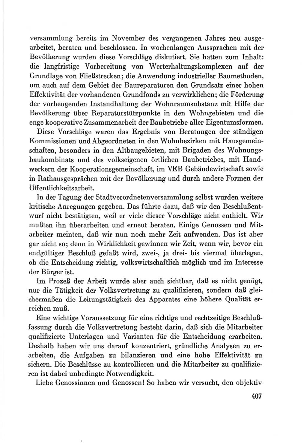 Protokoll der Verhandlungen des Ⅷ. Parteitages der Sozialistischen Einheitspartei Deutschlands (SED) [Deutsche Demokratische Republik (DDR)] 1971, Band 1, Seite 407 (Prot. Verh. Ⅷ. PT SED DDR 1971, Bd. 1, S. 407)