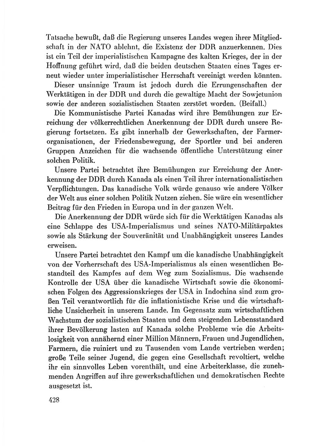Protokoll der Verhandlungen des Ⅷ. Parteitages der Sozialistischen Einheitspartei Deutschlands (SED) [Deutsche Demokratische Republik (DDR)] 1971, Band 1, Seite 428 (Prot. Verh. Ⅷ. PT SED DDR 1971, Bd. 1, S. 428)