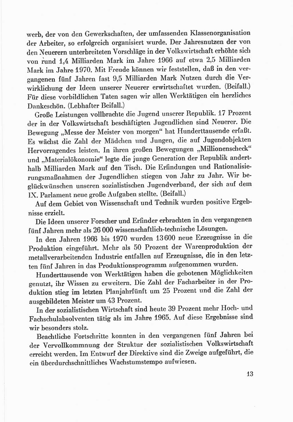 Protokoll der Verhandlungen des Ⅷ. Parteitages der Sozialistischen Einheitspartei Deutschlands (SED) [Deutsche Demokratische Republik (DDR)] 1971, Band 2, Seite 13 (Prot. Verh. Ⅷ. PT SED DDR 1971, Bd. 2, S. 13)