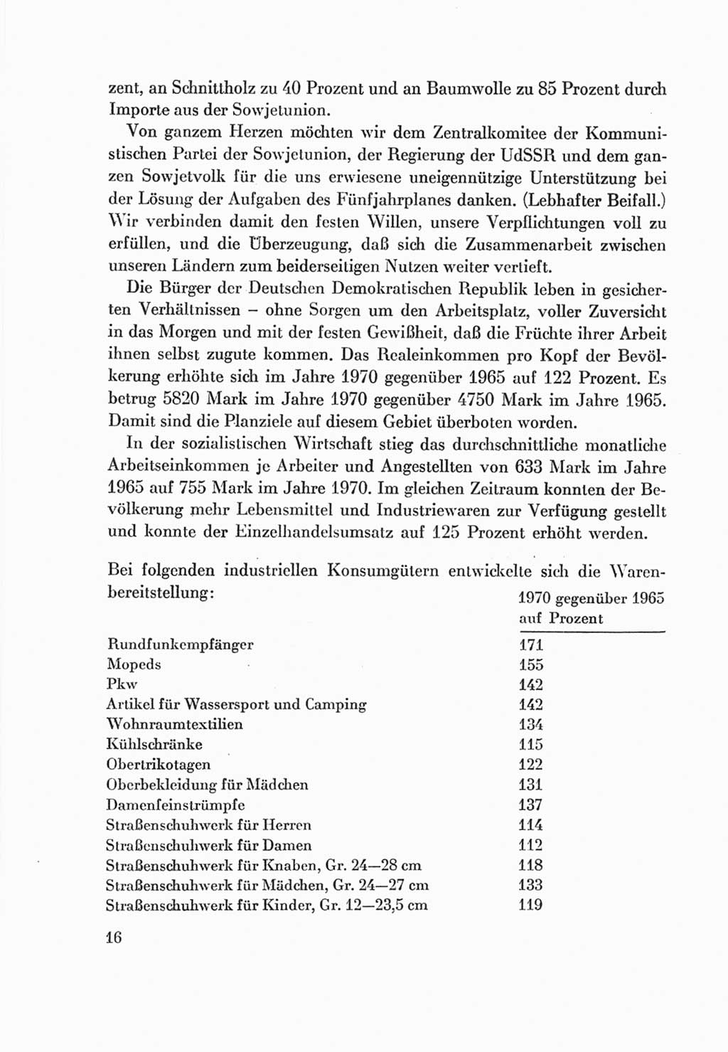 Protokoll der Verhandlungen des Ⅷ. Parteitages der Sozialistischen Einheitspartei Deutschlands (SED) [Deutsche Demokratische Republik (DDR)] 1971, Band 2, Seite 16 (Prot. Verh. Ⅷ. PT SED DDR 1971, Bd. 2, S. 16)