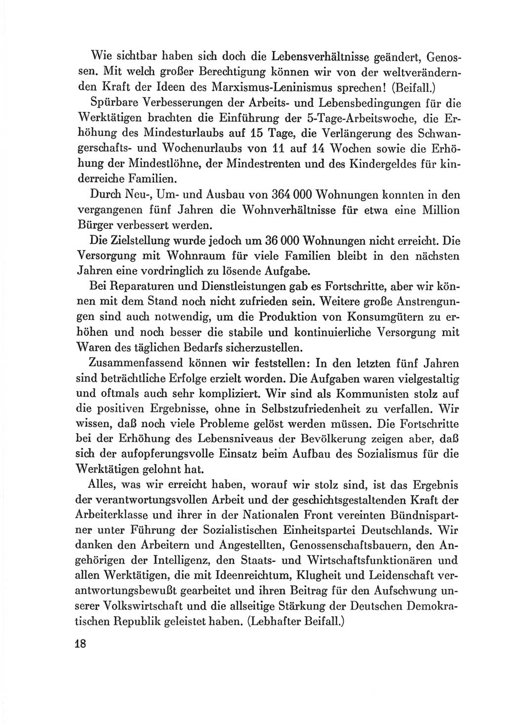 Protokoll der Verhandlungen des Ⅷ. Parteitages der Sozialistischen Einheitspartei Deutschlands (SED) [Deutsche Demokratische Republik (DDR)] 1971, Band 2, Seite 18 (Prot. Verh. Ⅷ. PT SED DDR 1971, Bd. 2, S. 18)