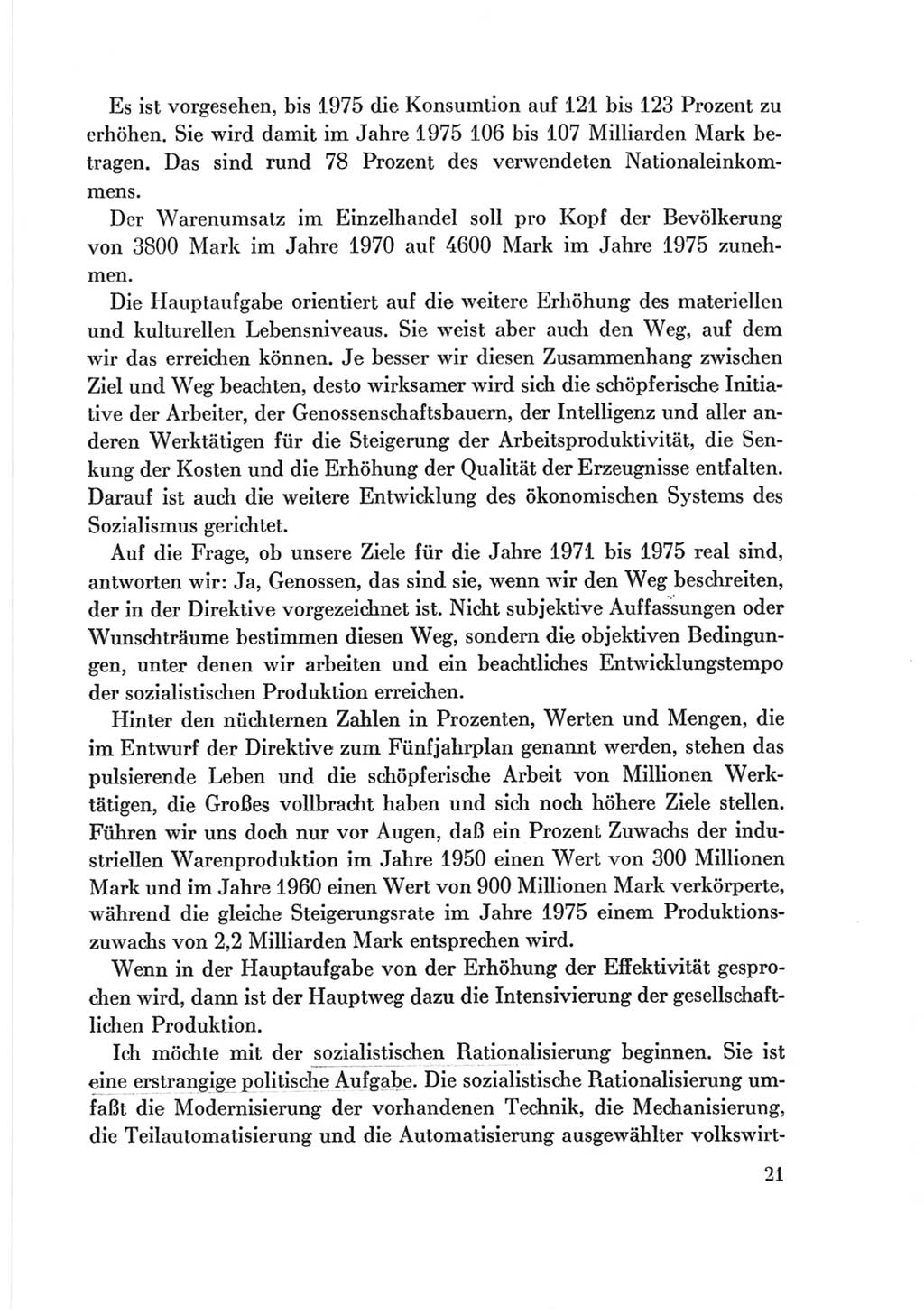 Protokoll der Verhandlungen des Ⅷ. Parteitages der Sozialistischen Einheitspartei Deutschlands (SED) [Deutsche Demokratische Republik (DDR)] 1971, Band 2, Seite 21 (Prot. Verh. Ⅷ. PT SED DDR 1971, Bd. 2, S. 21)